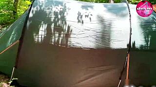 Saw Solo Masturbation Girl While Camping