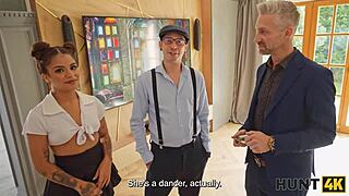 Isn’t this pricey pussy just too pretty to resist on the sofa?