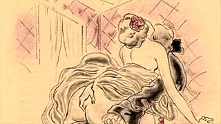 vintage erotic illustration antique cartoon anime hentai retro