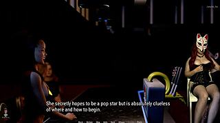 in tales from the deep, eve does a striptease in public.