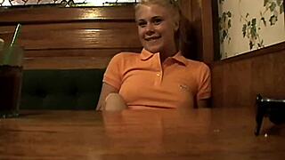 teen in braces rubbing her small tits in public, damn little summer is wild!