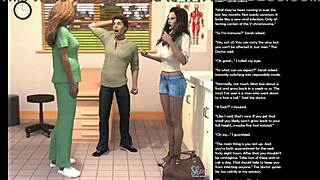 Small gesture episode in 3d comics cartoon series