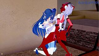 tsubasa kazanari and maria cadenzavna eve and chris yukine share intense lesbian play and futanari sex in symphogear hentai