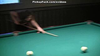 Small-titted woman banging hard by the pool