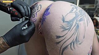 Starting the day with outdoor anal tattoo change session