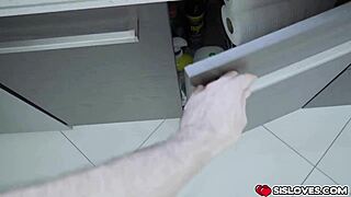 Busty stepsister strips and lets stepbro fuck her tight pussy