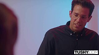 horny redhead on vacation begging for anal