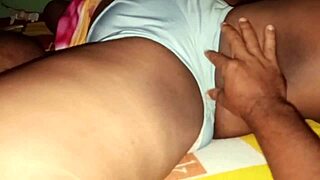 My stepfather gives a gentle massage to my body.