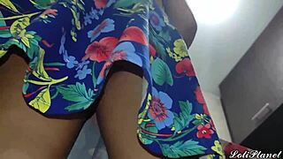 beautiful hijastra left alone at home to cook. her padrastro couldn't resist touching her everywhere.