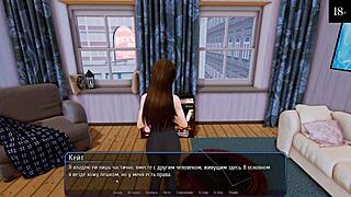 in harem hotel, the milf deepthroats big cock while masturbating in public