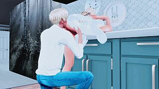 in sims 4 anime hentai, stepmom cheats with stepson in this game scenario