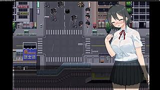 Magical girl with big tits gets fingered in this game