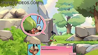 omg, this horny young female orc is face-sitting a lucky boy in a wild game!