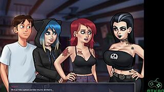 Man, check out the plan to get busty Odette with redhead Gracce in Summertime Saga! 😜