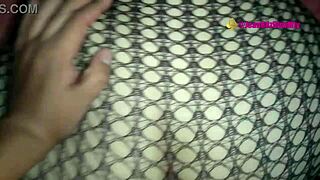 Look at this whore in lingerie getting fucked by her lover