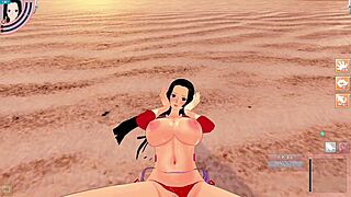 Male POV fucks Boa Hancock in 3D hentai.