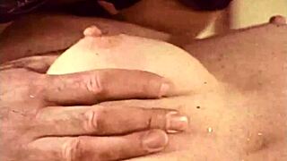 Vintage secretary from Dark Lantern London shows off her hairy mature charm in retro style