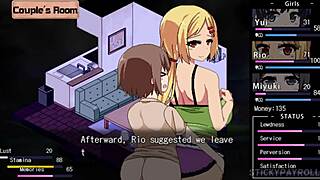 Blonde step-sister with big tits enjoys intense pussy action in hentai game