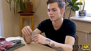 i lost that strip poker game and ended up with my hairless pussy getting fisted hard in the kitchen