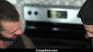 Stepson Reprimanded with Hardcore Bareback by Stepdad and Step Uncle - Creepdad