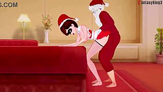 Elastigirl bangs the wrong Santa in this full Incredibles fantasy movie.