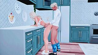 in sims 4 anime hentai, stepmom cheats with stepson in this game scenario