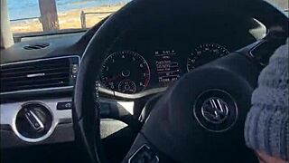 Snowboarder girl gives amazing blowjob with gagging and cumshot!