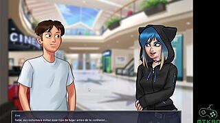 Man, check out the plan to get busty Odette with redhead Gracce in Summertime Saga! 😜