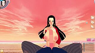 Male POV fucks Boa Hancock in 3D hentai.
