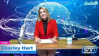 Camsoda - Hot MILF Masturbates and Rides Sybian During News Broadcast