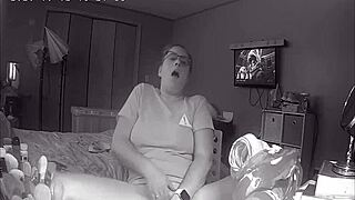 curious teen skips homework to finger herself watching porn on hidden cam.