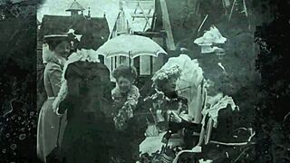 Vintage secretary from Dark Lantern London shows off her hairy mature charm in retro style