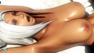 In FFXIV, a catgirl gets fucked in Limsa Lominsa with nude mods