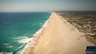 angel constance teases with her big natural tits outdoors