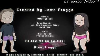 I enjoy soft gf lewdfroggo animation ai upscaled in this hentai cartoon.