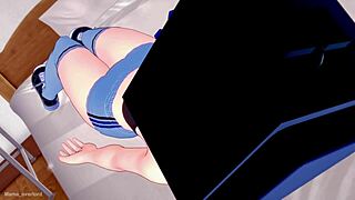 Frotando La Vagina De Tv Woman Para Calentarla