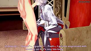 arlecchino's footwork and blowjob dominate in genshin impact pov fantasy