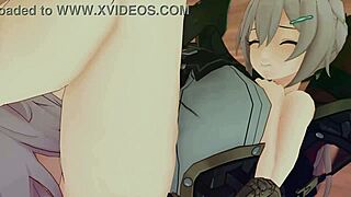 qingque battles jing yuan in wild anime hentai action