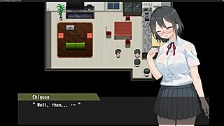 Magical girl with big tits gets fingered in this game