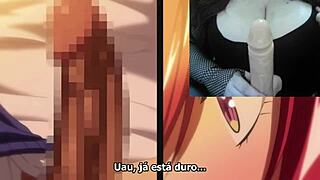 In Hatsukoi Jikan episode 1, Ivy cosplays as a nerd with huge tits in this hentai scene.