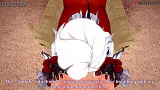 arlecchino's footwork and blowjob dominate in genshin impact pov fantasy