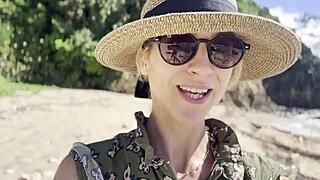 Cleaning natural beach at Pacific Ocean 🌊