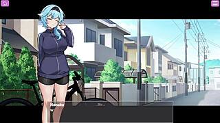 I-I saw that busty delivery worker's big tits exposed with toys, it was so hot in the anime hentai game