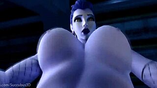 Succubus3D: 3D futanari with monster cock fucks hard in rough compilation