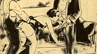 vintage illustration of erotic scenes