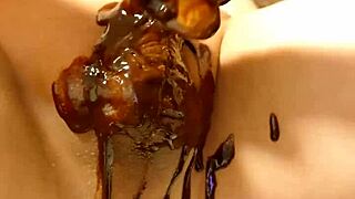 Japanese gay amateur cooking chocolate banana?