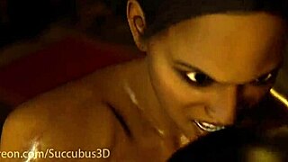 Succubus3D: 3D futanari with monster cock fucks hard in rough compilation