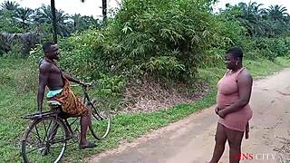 Okonkwo Lifts Village Slay Queen On Bicycle For Outdoor Hardcore Fuck