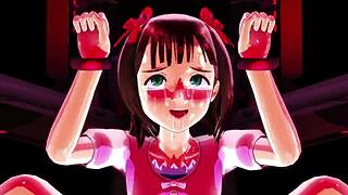 Haruka bounces in 3d hentai with intense action