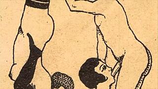 Vintage erotic drawings bring the alphabet to life with steamy passion. So raw!